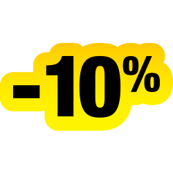 Autocollant Soldes Jaunes Et Noir -10%