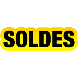 Autocollant Soldes Jaunes Et Noir Soldes
