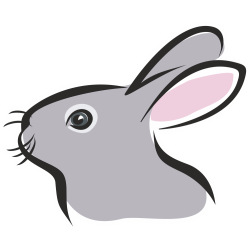 Autocollant Logo Animaux Ferme Lapin