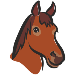 Autocollant Logo Animaux Ferme Cheval