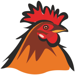 Autocollant Logo Animaux Ferme Poule