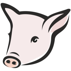 Autocollant Logo Animaux Ferme Cochon