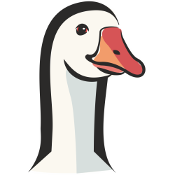 Autocollant Logo Animaux Ferme Oie