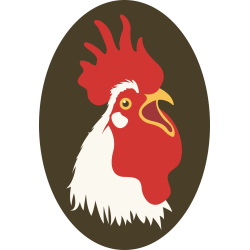 Autocollant Logo Animaux Ferme Coq 1