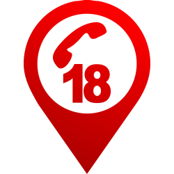 Autocollant Logo Numéro Urgence 18