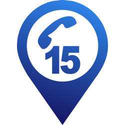 Autocollant Logo Numéro Urgence 15