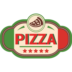 Autocollant Pizza Logo 4