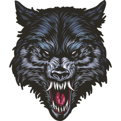 Autocollant Logo Loup