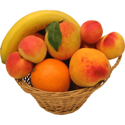 Autocollant Alimentation Corbeille De Fruits