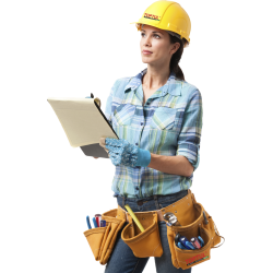 Autocollant Personne Femme Chantier