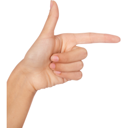 Autocollant Personne Signe Main 2