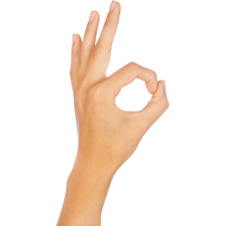 Autocollant Personne Signe Main 4