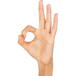 Autocollant Personne Signe Main 5