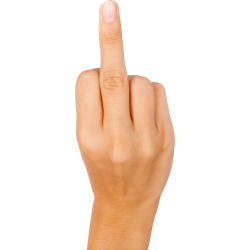Autocollant Personne Doigts D'honneur