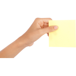 Autocollant Personne Main Post It