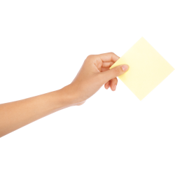 Autocollant Personne Main Post It 2