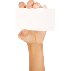 Autocollant Personne Main Carte