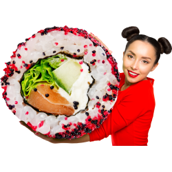 Autocollant Personne Femme Sushi 2