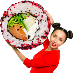 Autocollant Personne Femme Sushi 3