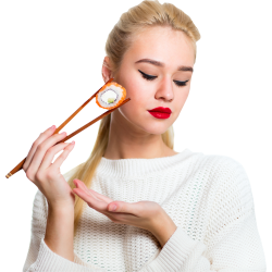 Autocollant Personne Femme Sushi 5