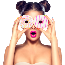 Autocollant Alimentation Donuts Femme 2