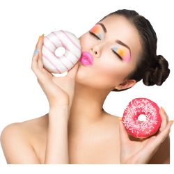 Autocollant Alimentation Donuts Femme 2 1