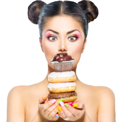 Autocollant Alimentation Donuts Femme 3