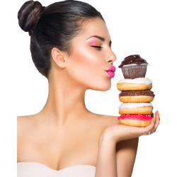 Autocollant Alimentation Donuts Femme 4