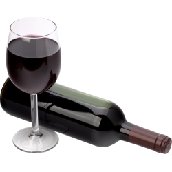 Autocollant Boisson Bouteille Verre Vin