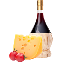 Autocollant Boisson Bouteille De Vin Fromage