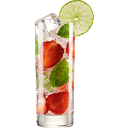 Autocollant Boisson Cocktail Fraise Menthe