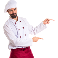 Autocollant Personne Chef Cuisinier Toque
