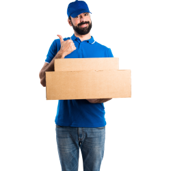 Autocollant Personne Livreur Cartons