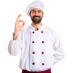 Autocollant Personne Chef Cuisinier Toque 2