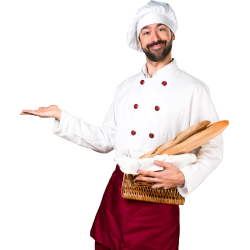 Autocollant Personne Chef Boulanger