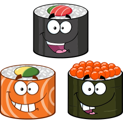 Autocollant Sushi Mascotte 2