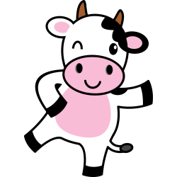 Autocollant Animaux Vache 1