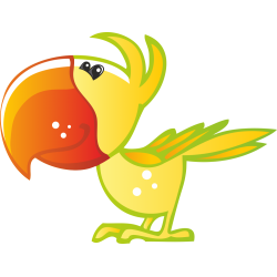 Autocollant Animaux Perroquet