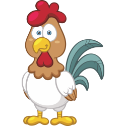 Autocollant Animaux Coq