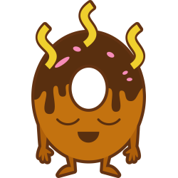 Autocollant Pâtisserie Donut Smiley