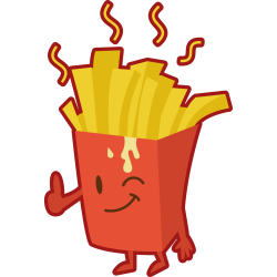 Autocollant Fast Food Frites Smiley