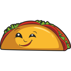 Autocollant Fast Food Tacos Smiley