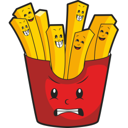 Autocollant Fast Food Frites Smiley 2