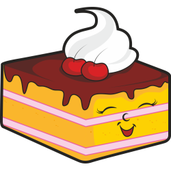 Autocollant Pâtisserie Gâteau Smiley