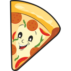 Autocollant Fast Food Pizza Smiley