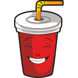 Autocollant Boisson Paille Smiley