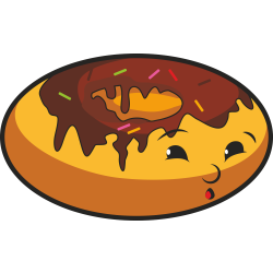 Autocollant Pâtisserie Donut Smiley 2