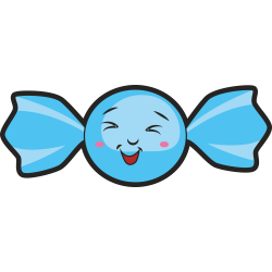 Autocollant Confiserie Bonbon Smiley