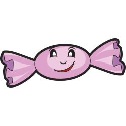 Autocollant Confiserie Bonbon Smiley 2