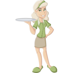 Autocollant Métier Serveuse